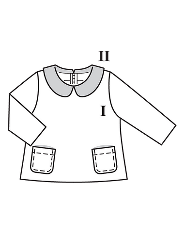 Пуловер-блузка для девочки