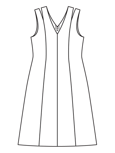 Платье с V-вырезом