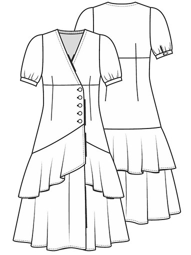 Платье с воланом на юбке