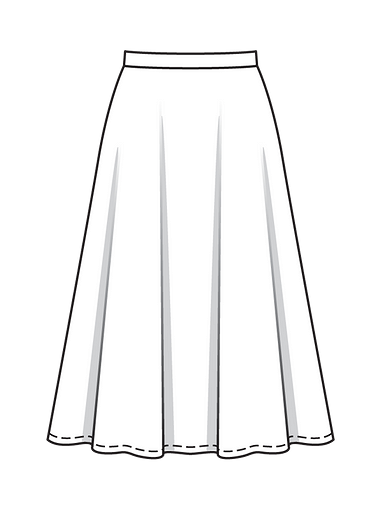 Трикотажная юбка расклешенного силуэта