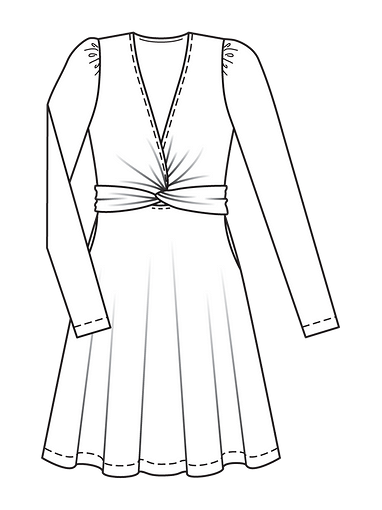 Платье  с экстра-глубоким вырезом