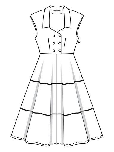 Платье с расклешенной юбкой