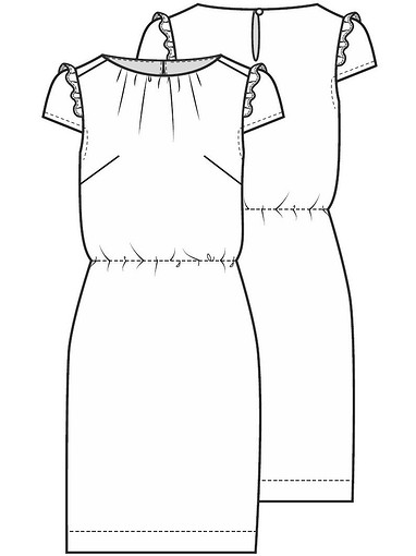 Платье с прямой юбкой