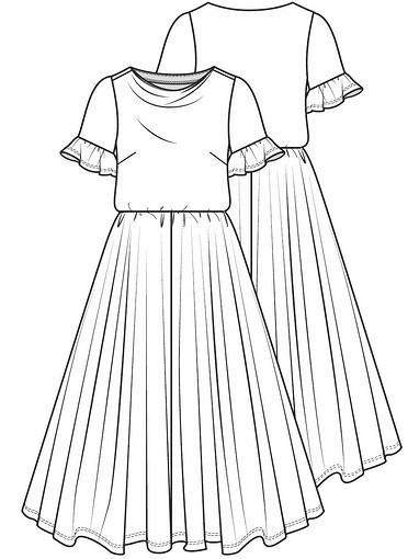 Платье с широкой юбкой
