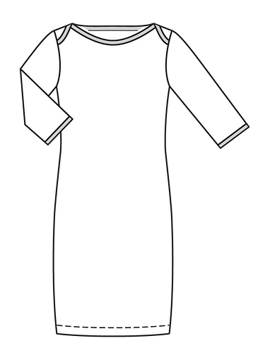 Платье с вырезом-лодочкой