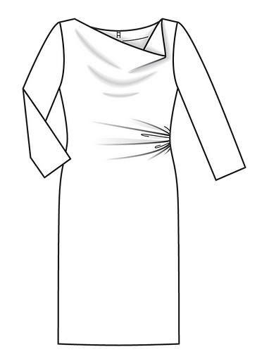 Платье с вырезом-качели