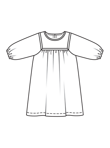 Платье для девочки с пышными рукавами