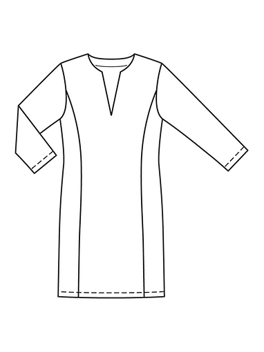 Платье с V-вырезом