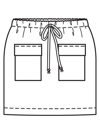 Мини-юбка с накладными карманами