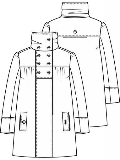 Пальто в винтажном стиле