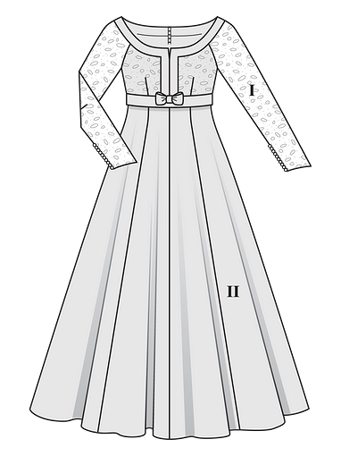 Свадебное платье с открытым декольте