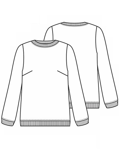 Пуловер прямого силуэта