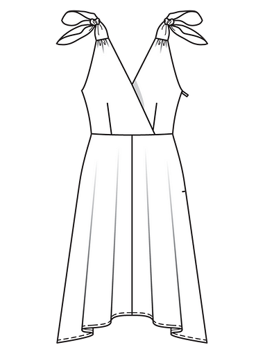 Платье-сарафан с завязывающимися бретелями