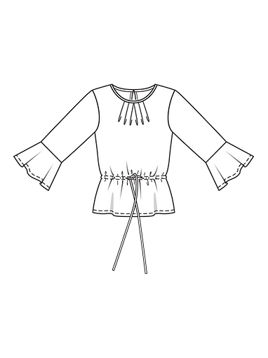 Блузка с воланами на рукавах