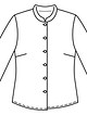 Блузка с воротничком-стойкой №118