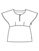 Блуза с цельнокроеными рукавами-крылышками №137