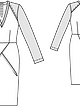 Платье с V-образным вырезом горловины №111 — выкройка из Burda 10/2013