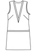 Платье с V-образным вырезом горловины №141 — выкройка из Burda 6/2013