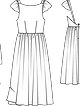 Платье с двойной юбкой №111 — выкройка из Burda 3/2013