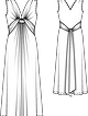 Платье с переплетающимися завязками №115 — выкройка из Burda 2/2013