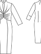 Платье приталенного силуэта №138 — выкройка из Burda 11/2012