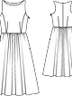 Платье с широкой юбкой  №127 — выкройка из Burda 10/2012