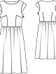 Платье с широкой юбкой №133 — выкройка из Burda 8/2012