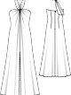 Платье с бретелью-петлей №110 — выкройка из Burda 7/2010