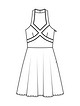 Платье с открытой спиной №133 — выкройка из Burda 7/2012