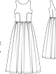 Свадебное платье с глубоким V-вырезом на спинке №109 — выкройка из Burda 3/2011