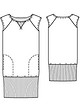 Платье с широким вырезом горловины №121 — выкройка из Burda 1/2011