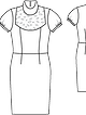 Платье с воротником-стойкой №125 — выкройка из Burda 10/2011