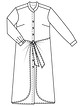 Платье-рубашка №107 C — выкройка из Burda 11/2011