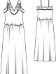 Платье с глубоким вырезом №103 — выкройка из Burda 3/2012