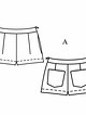 Мини-шорты с карманами в боковых швах №111 A