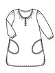 Платье А-силуэта №145 — выкройка из Burda 6/2013