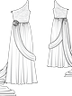 Свадебное платье асимметричного кроя №113 — выкройка из Burda 3/2010