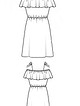 Платье с вырезом кармен №119 — выкройка из Burda 7/2014