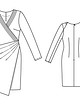 Платье с эффектом запаха №118 — выкройка из Burda 8/2014