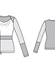Пуловер с геометричными вставками №104