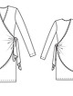 Платье с верхними завязывающимися частями №114 B — выкройка из Burda 10/2014