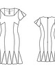 Платье с рельефными швами №108 В — выкройка из Burda 11/2014