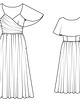 Платье с облегающим лифом №106 — выкройка из Burda 11/2014
