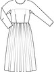 Платье с рукавами кимоно №4 — выкройка из Burda. Винтаж 1/2014