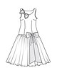 Платье с юбкой клеш №6 — выкройка из Burda. Винтаж 1/2014