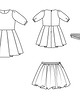 Платье с отрезной юбкой №147 — выкройка из Burda 12/2014