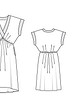 Платье с V-образным вырезом горловины №140 — выкройка из Burda 12/2014
