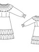 Платье с рукавами «доломан» №105 A — выкройка из Burda 1/2015