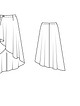 Асимметричная юбка с запахом №108 A
