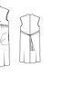 Платье с глубоким V-образным вырезом  №121 — выкройка из Burda 1/2015